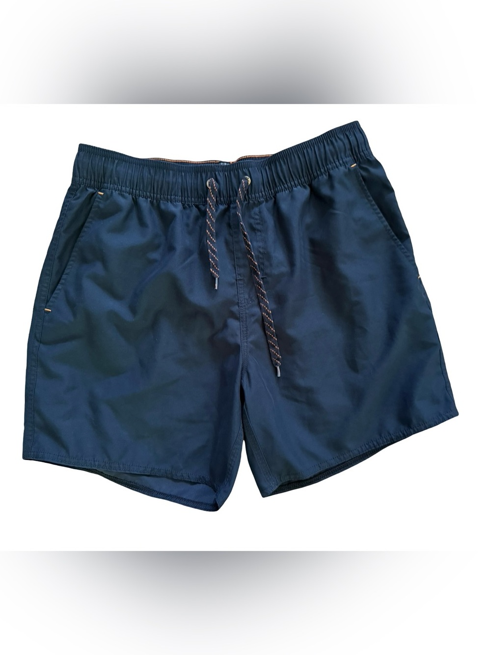 Captain Fin Walk Down Trunks Black Elastic Waist Swim Shorts Men’s Medium